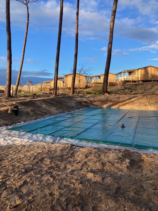 terrassement au camping du petit nice le pyla