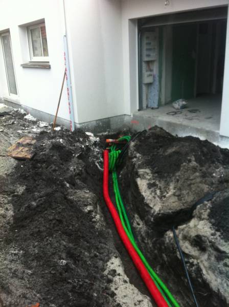 réseaux techniques d'une construction neuve