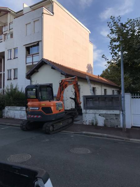 démolition d'une maison de ville à Arcachon
