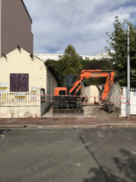démolition d'une maison de ville à Arcachon
