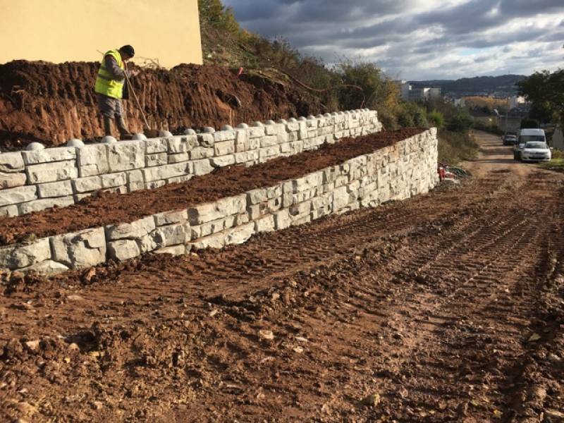 Pose de mur de soutènement en béton Bassin Arcachon