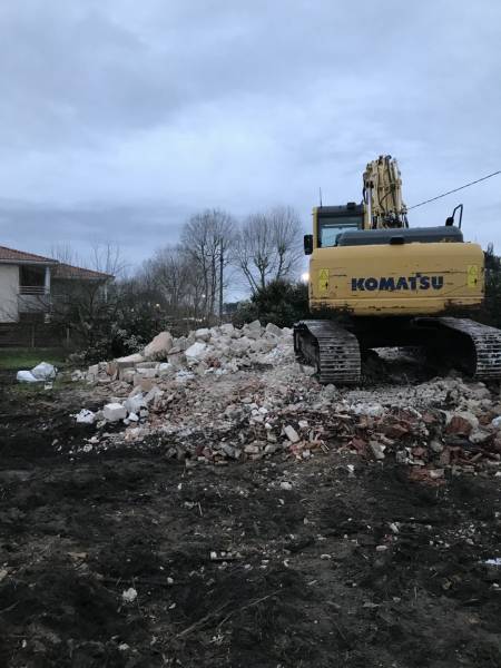 démolition d'une maison à Andernos